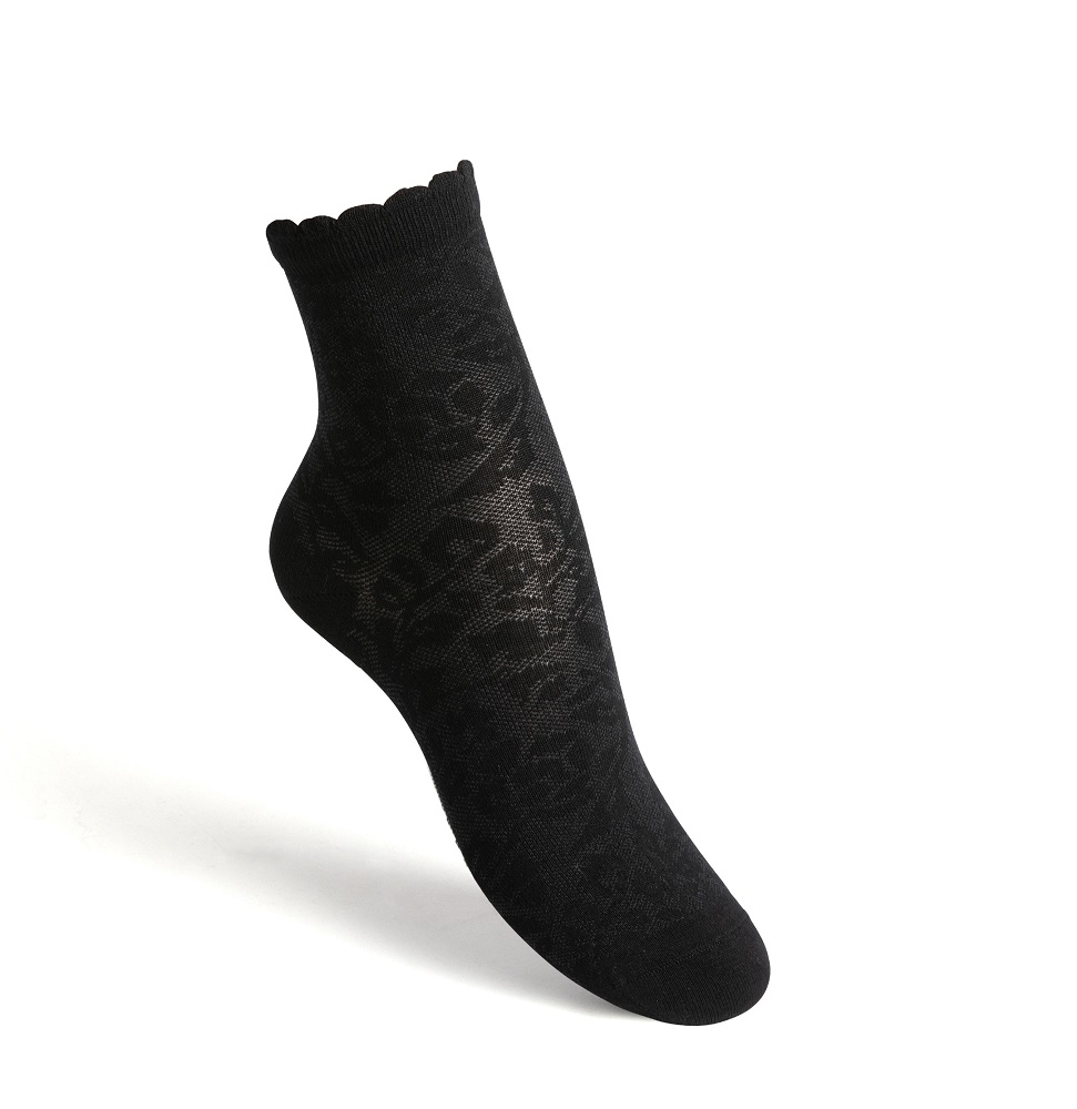 Funq Wear Bambus Sokker, Floral Black 37-40