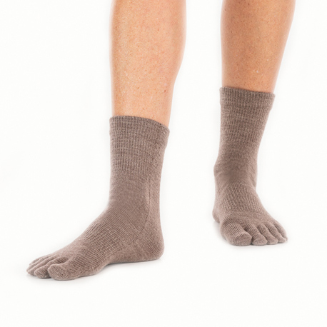 Funq Wear tåstrømper ull, brun - Dame