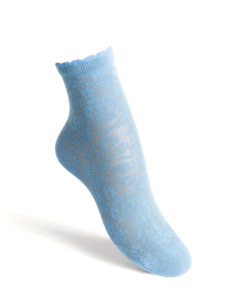 Funq Wear Bambus Sokker, Floral Dusk Blue 37-40