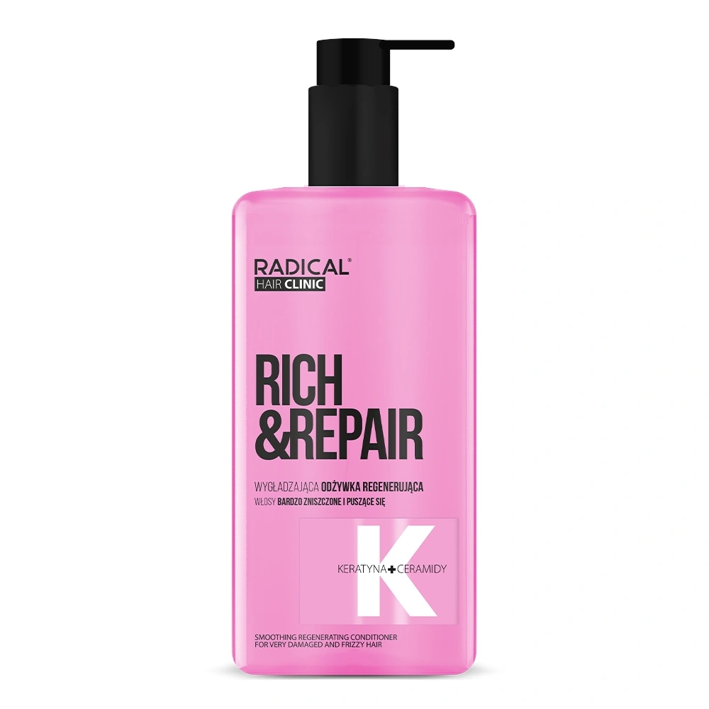 Utjevnende balsam som reparerer skadet og frizzy hår - Radical Hair Clinic