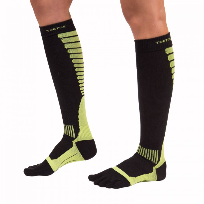 TOETOE Sports Compression - tåstrømper med kompresjon, grønn/svart