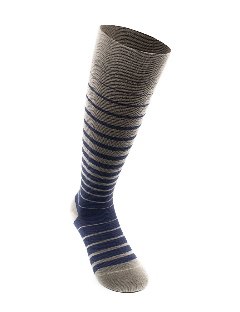 Business Stripes støttestrømper, blå - RelaxSan