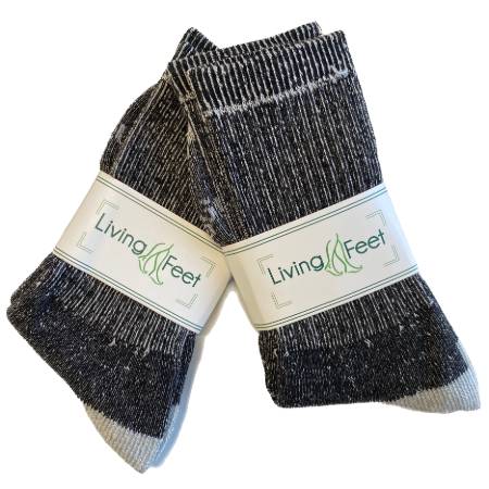 Ullsokker med 60% ull - Svart - Living Feet