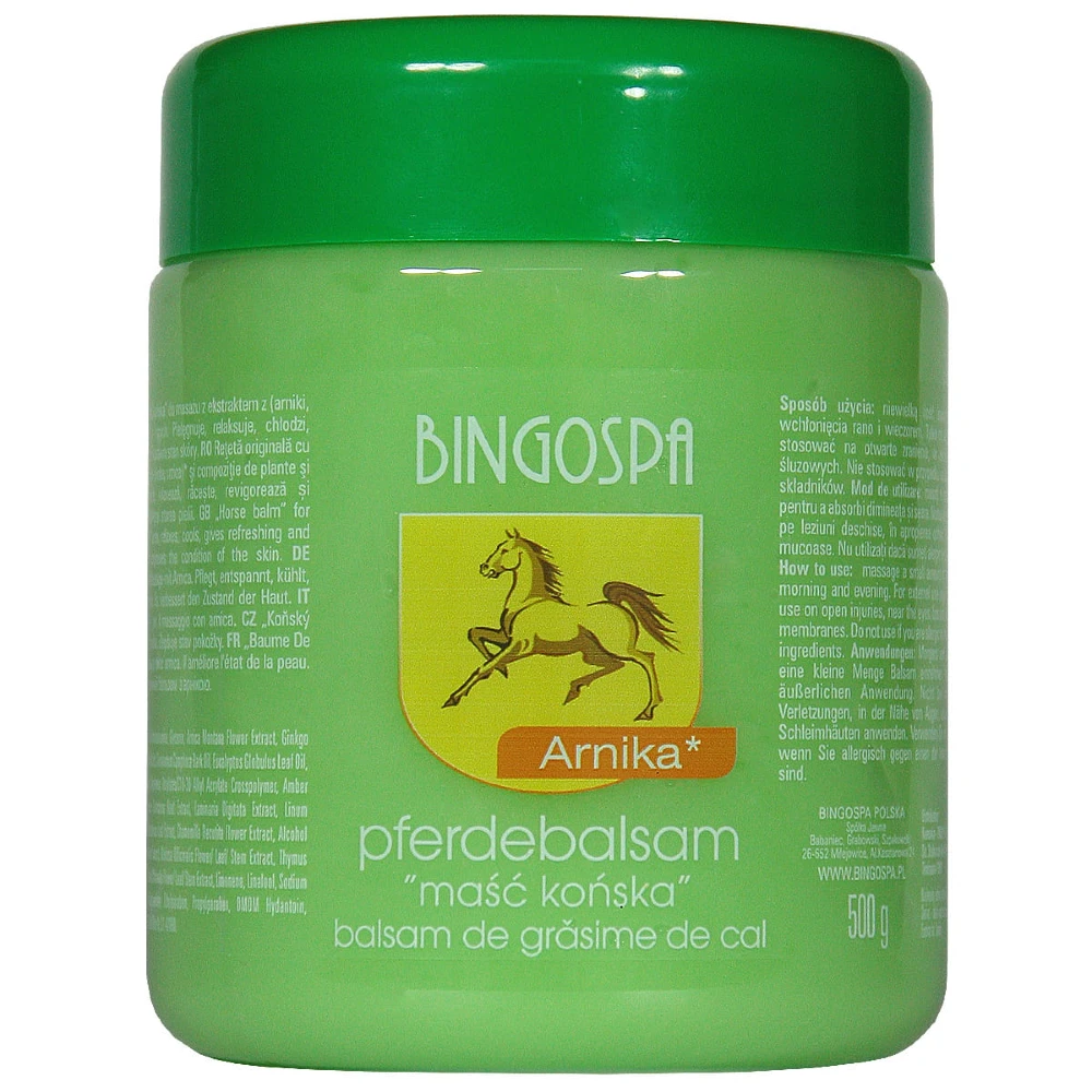 Hestebalsam med arnika for muskelverk og treningssmerter - BINGOSPA