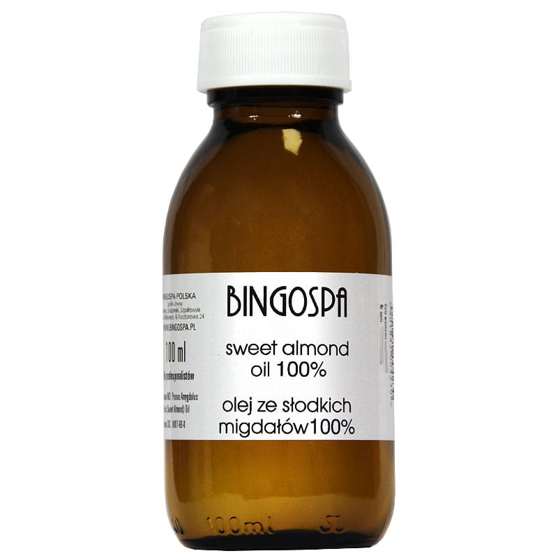 Mandelolje – 100 % naturlig mandelolje – 100 ml - BINGOSPA