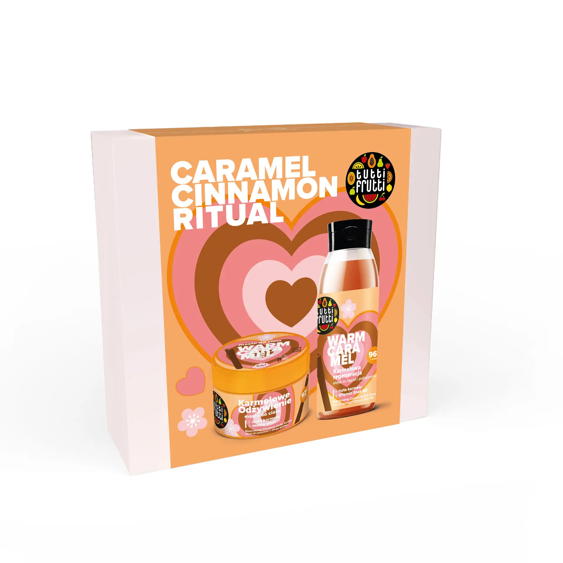 Tutti Frutti Caramel & Cinnamon – fuktighetsgivende kroppspleiesett - FARMONA