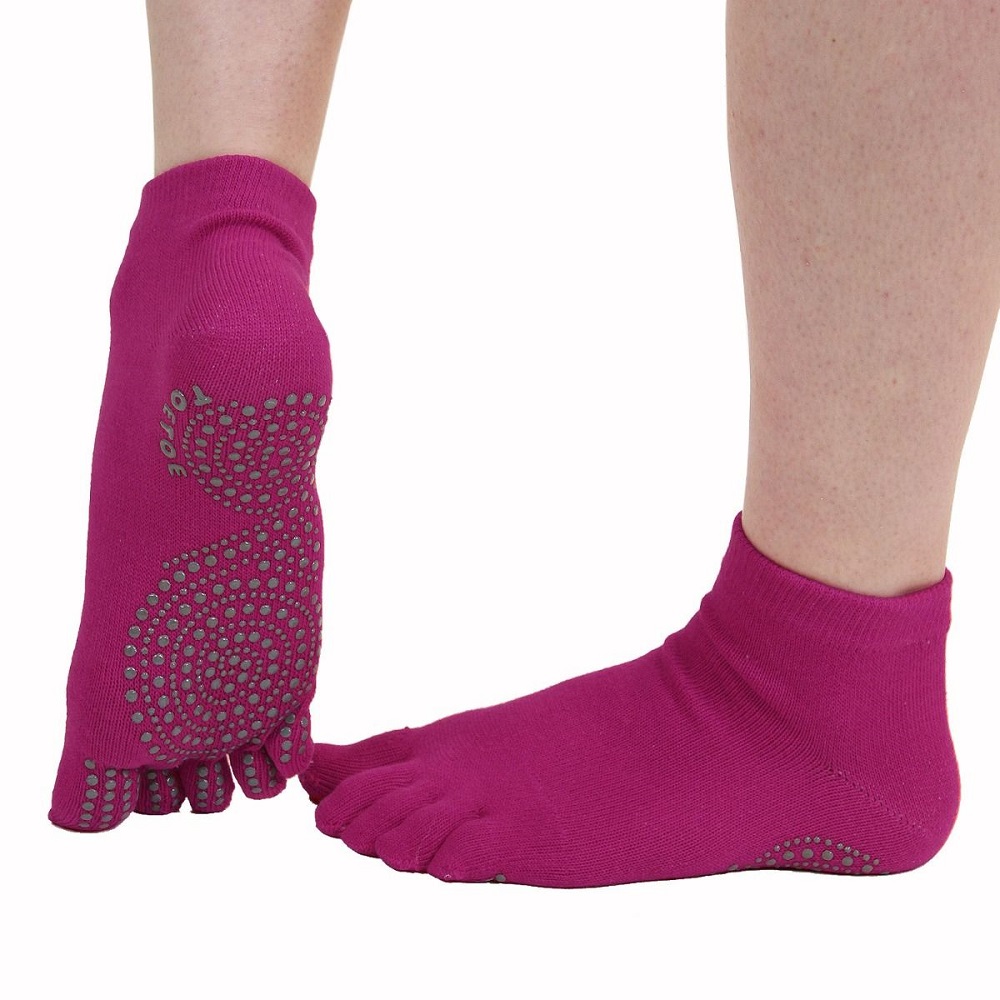 TOETOE Yoga & Pilates sklisikre tåstrømper, fuksia