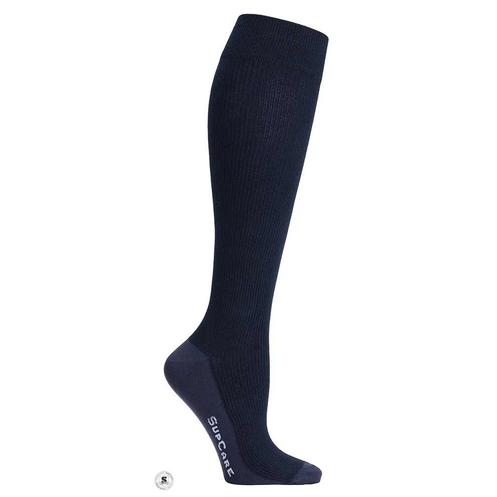 Støttesokker Bamboo, Blue Marine, Bred modell - Supcare