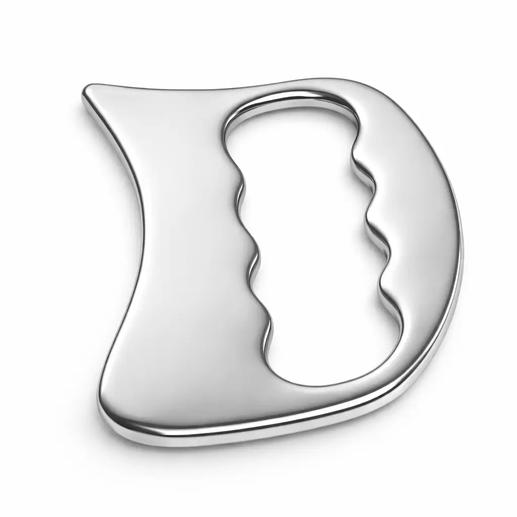 Gua sha med grep Stainless Steel - Mediconline