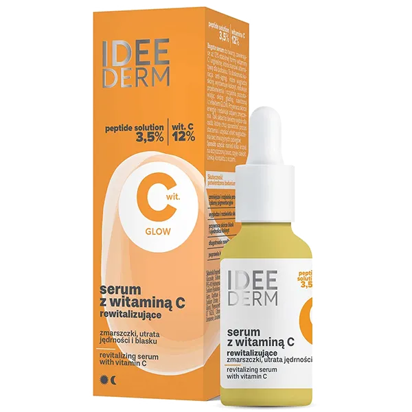 Revitaliserende serum med 12 % C-vitamin og argireline - IDEE DERM