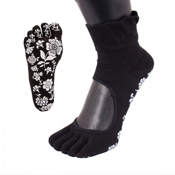 TOETOE Yoga&Pilates tåsokker med antiskli, svart