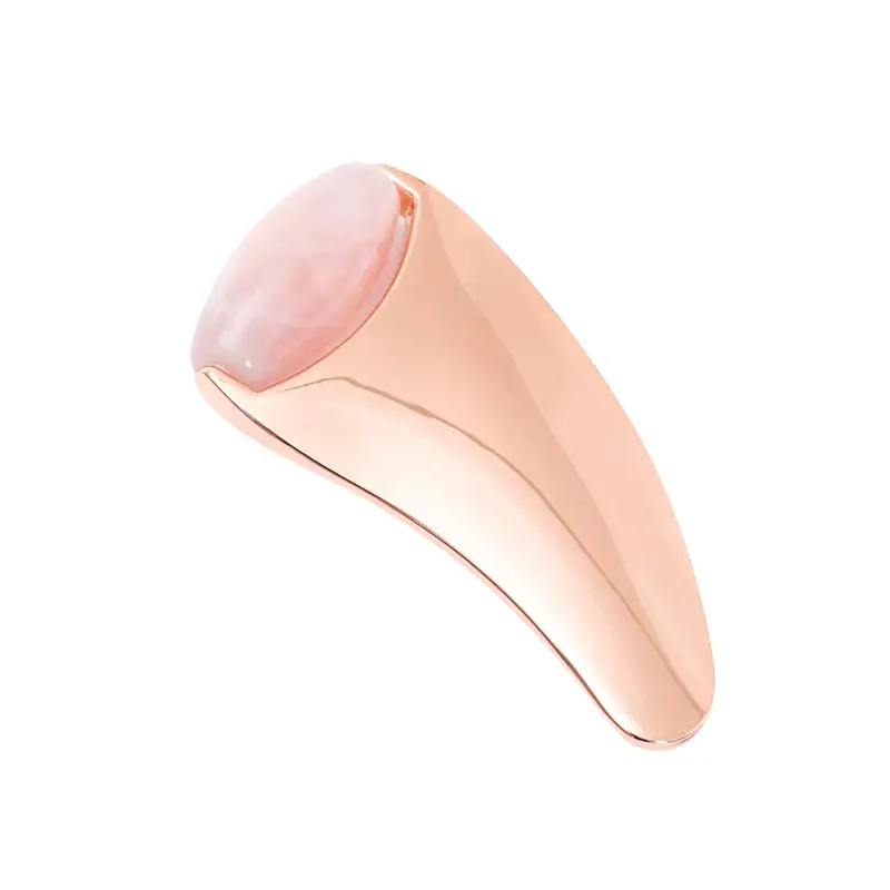 Gua sha roller ansiktsmassasje – Stainless steel med stein - Mediconline