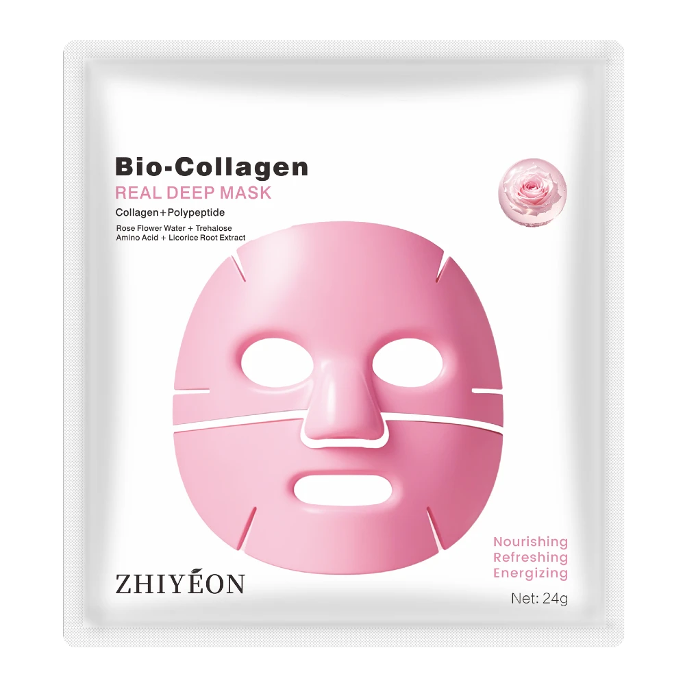 BIO-COLLAGEN Real Deep Luksusmaske med peptider og rosevann - Zhiyeon