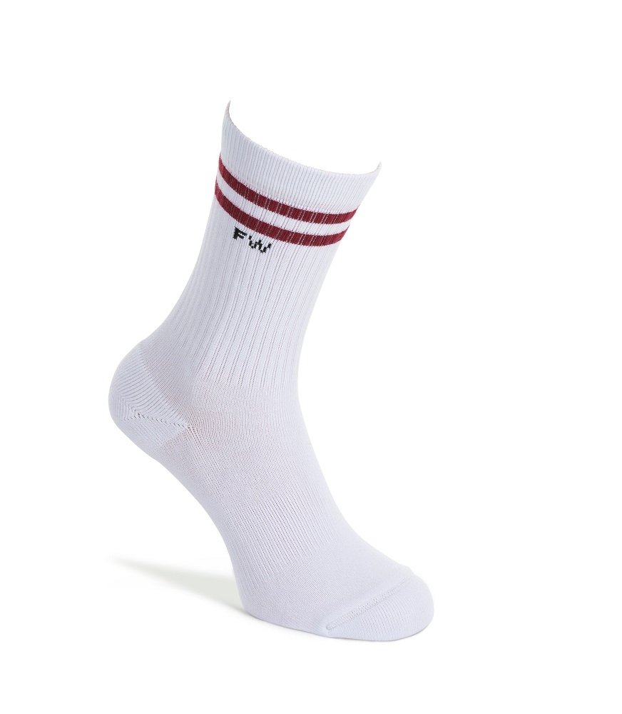 FUNQ WEAR Tennissokker, hvite med striper