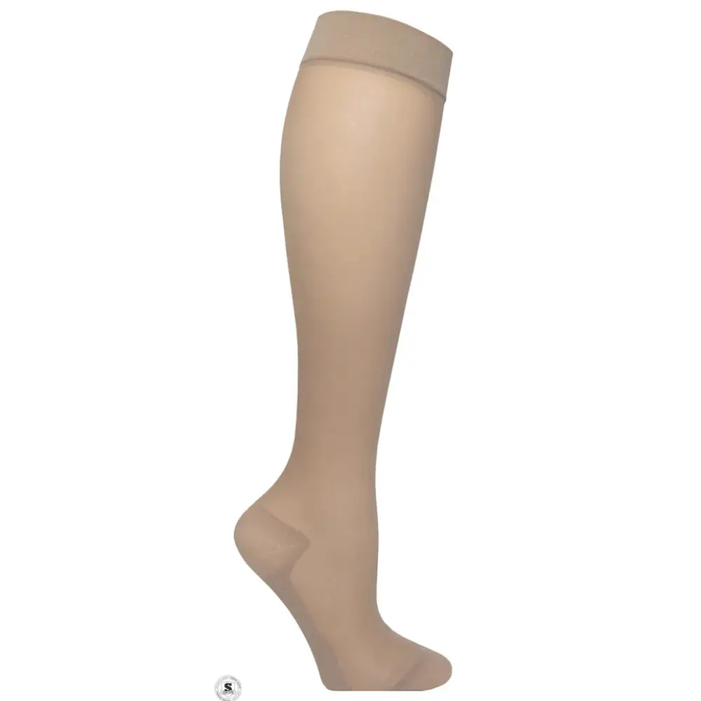 Beige støttestrømper i nylon 70 den - Supcare