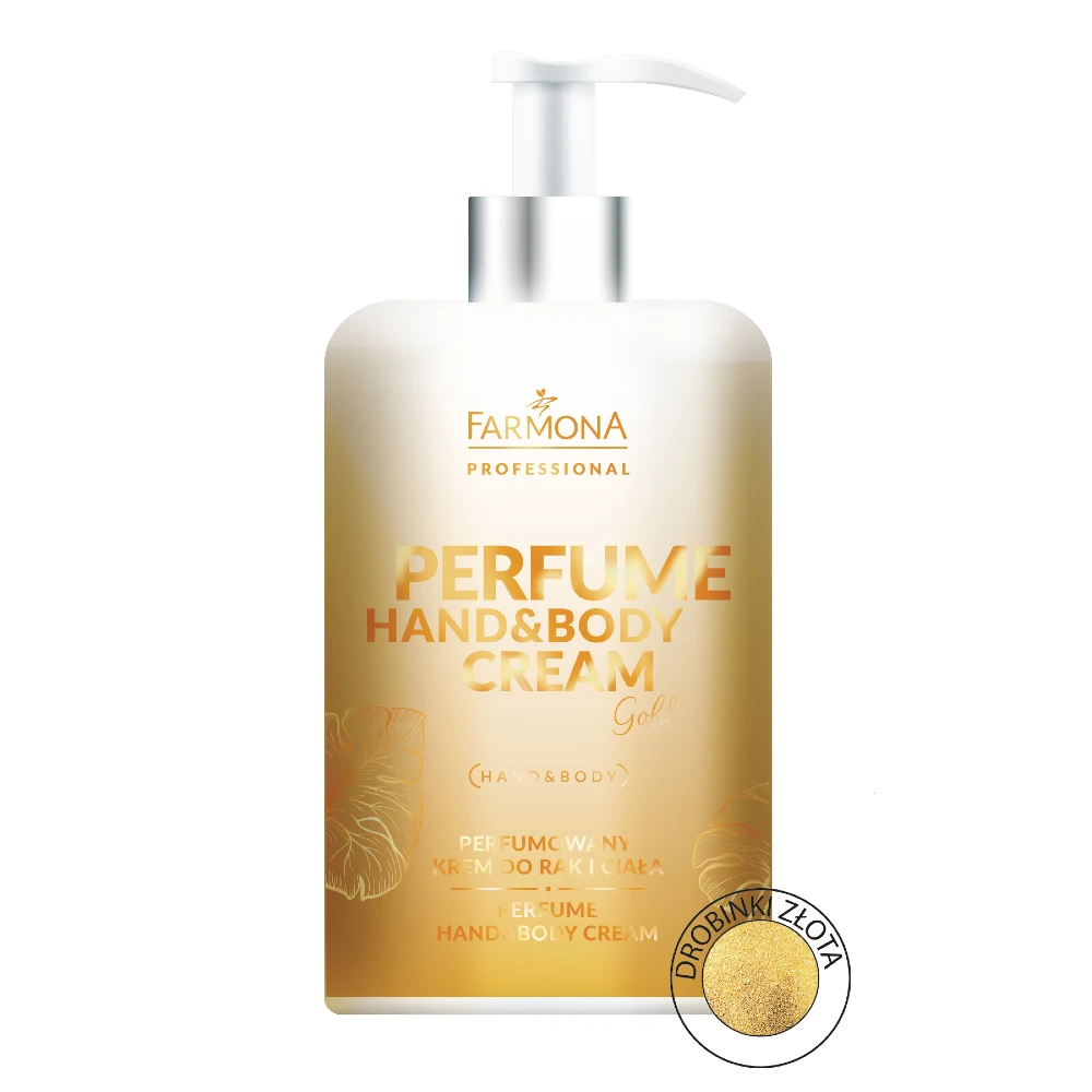Hånd- og kroppskrem for tørr hud GOLD (med gullpartikler) - PERFUME HAND&BODY CREAM