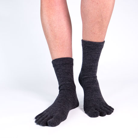 Funq Wear tåstrømper ull, Koksgrå - Dame