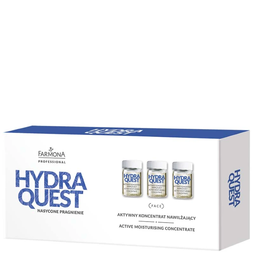 Intensiv fuktighetsbooster med hyaluronsyre og elastin – 10 profesjonelle ampuller - Hydra Quest